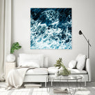 Disobedience - ocean waves painting texture by Neli Dimitrova on GIANT ART - blue digital painting