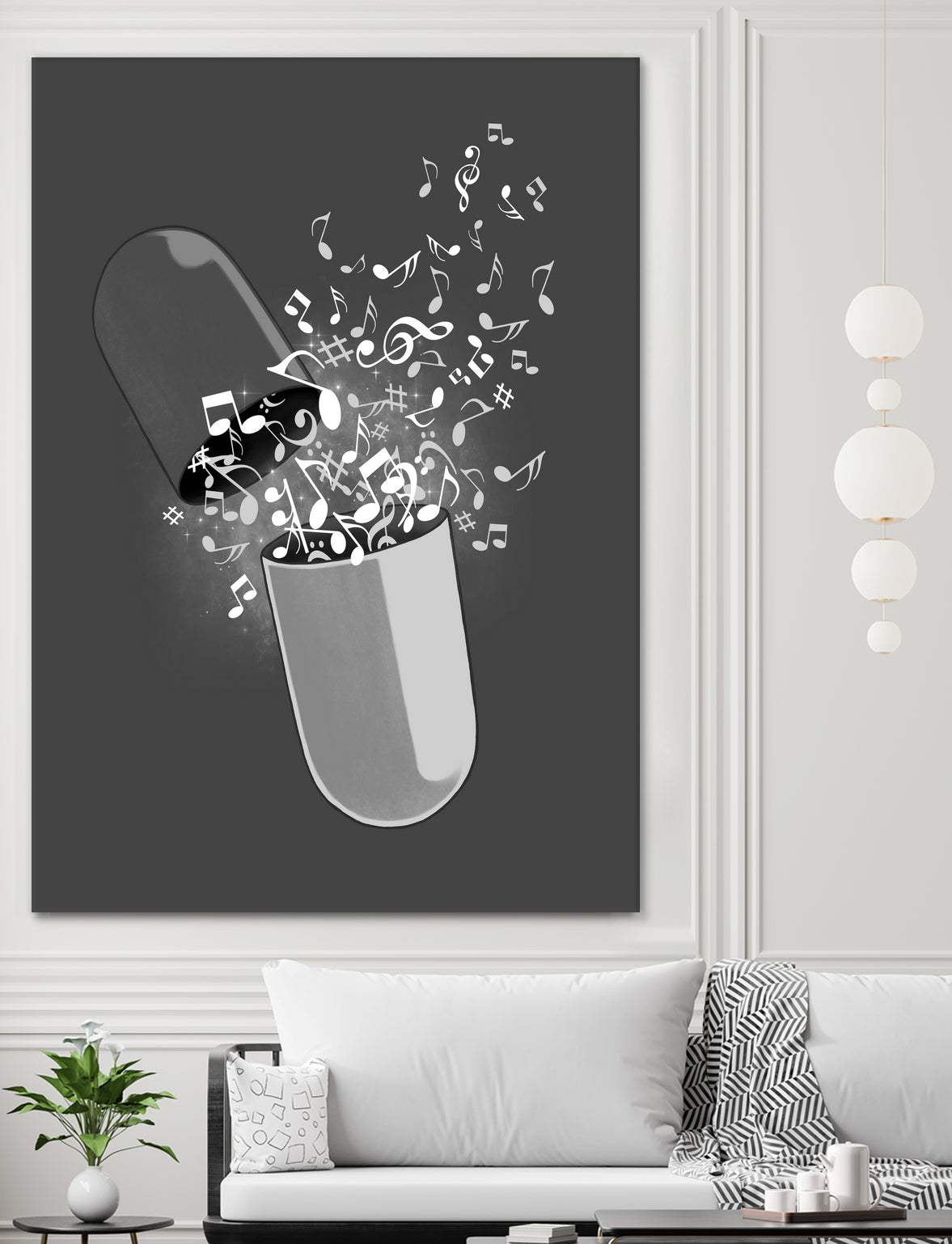 Music Pill by Anthony Aves on GIANT ART - gray digital painting