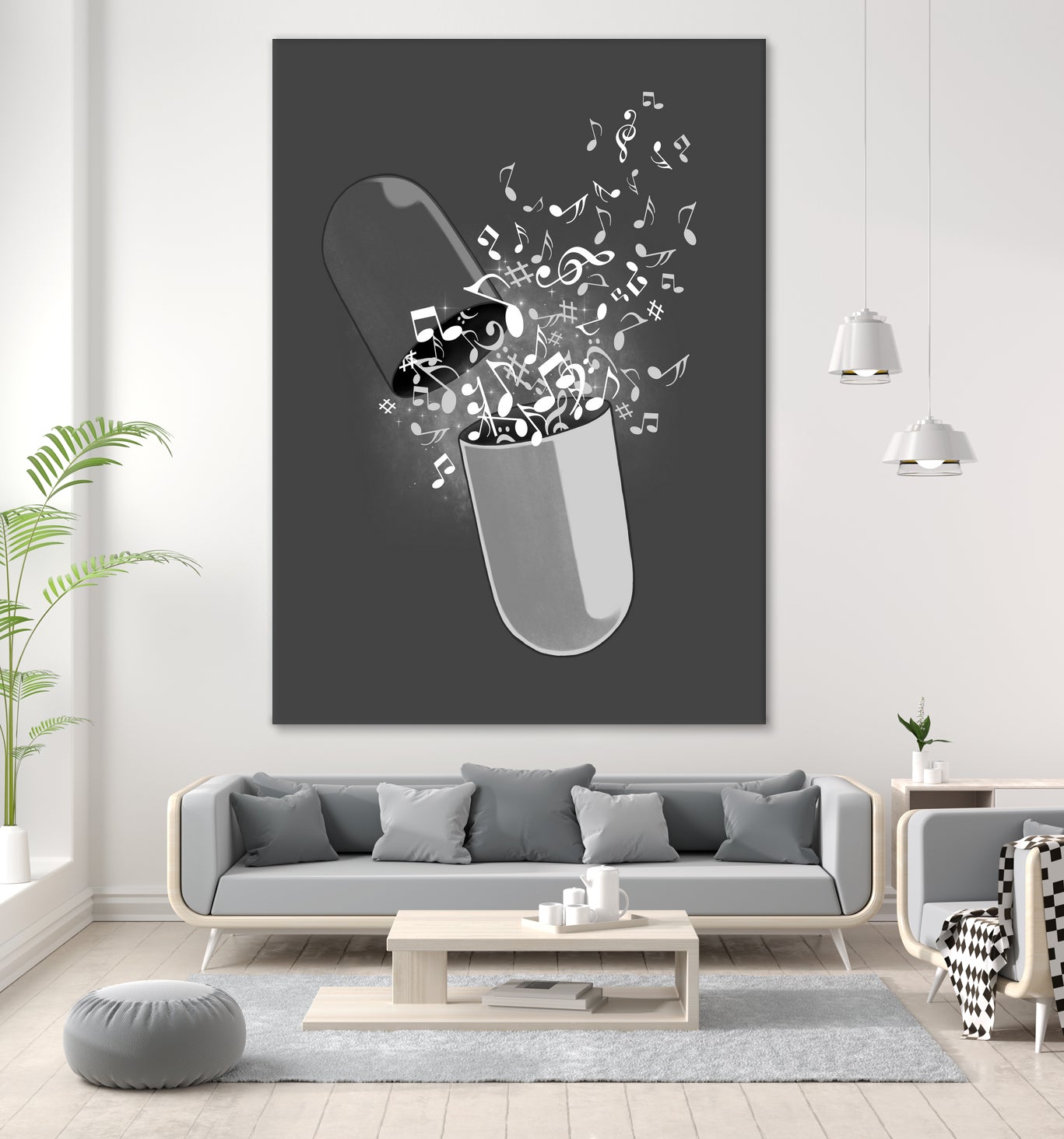 Music Pill by Anthony Aves on GIANT ART - gray digital painting