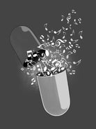 Music Pill by Anthony Aves on GIANT ART - gray digital painting