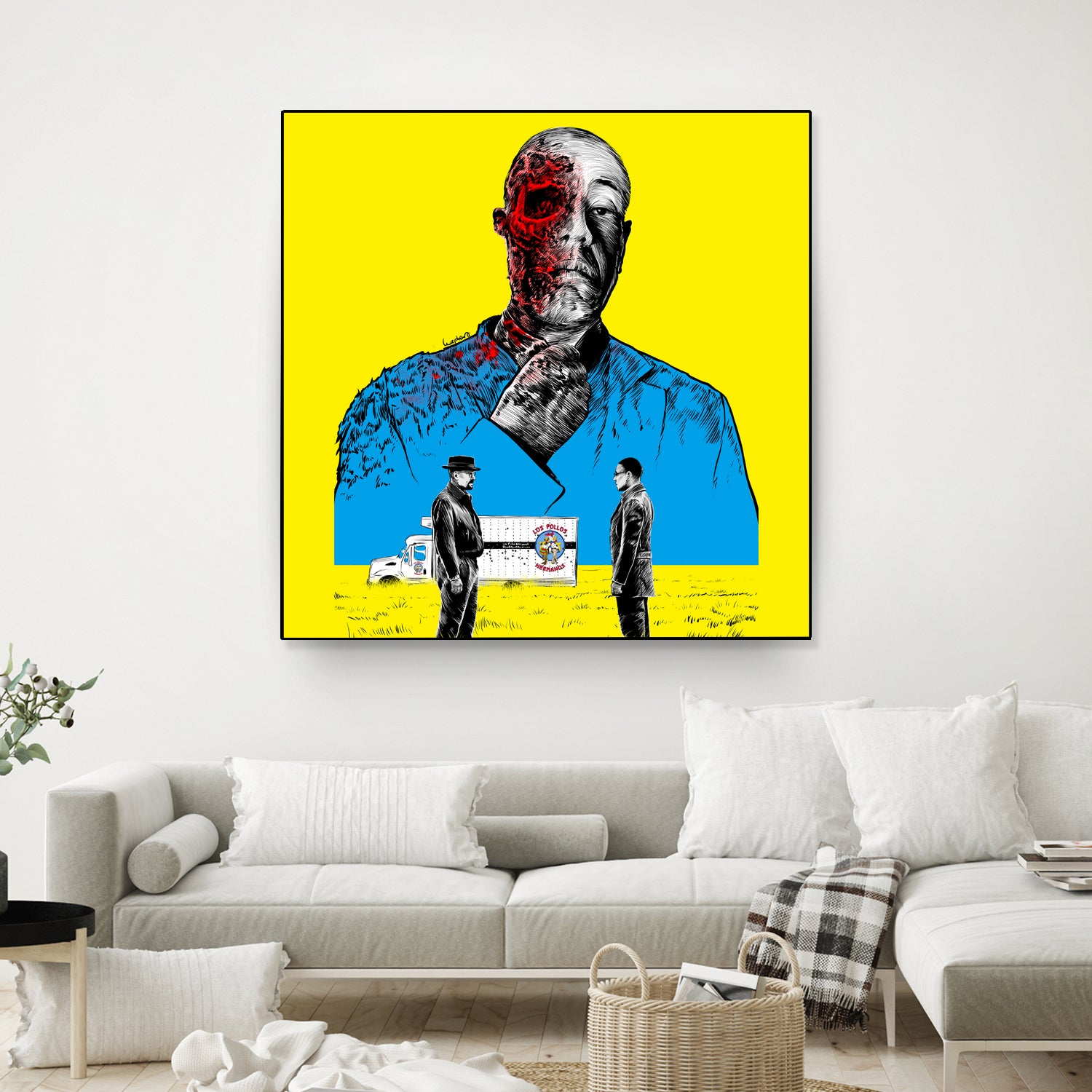 Breaking bad Gus Fring by Paola Morpheus on GIANT ART - blue digital painting