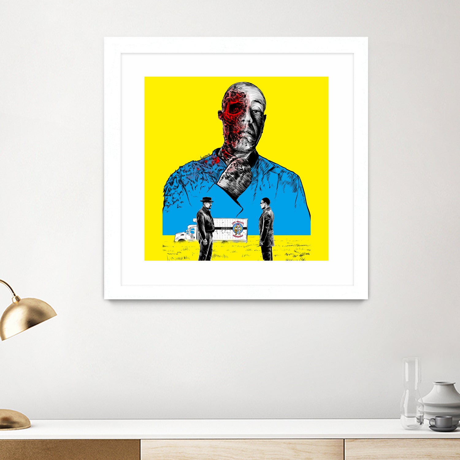 Breaking bad Gus Fring by Paola Morpheus on GIANT ART - blue digital painting