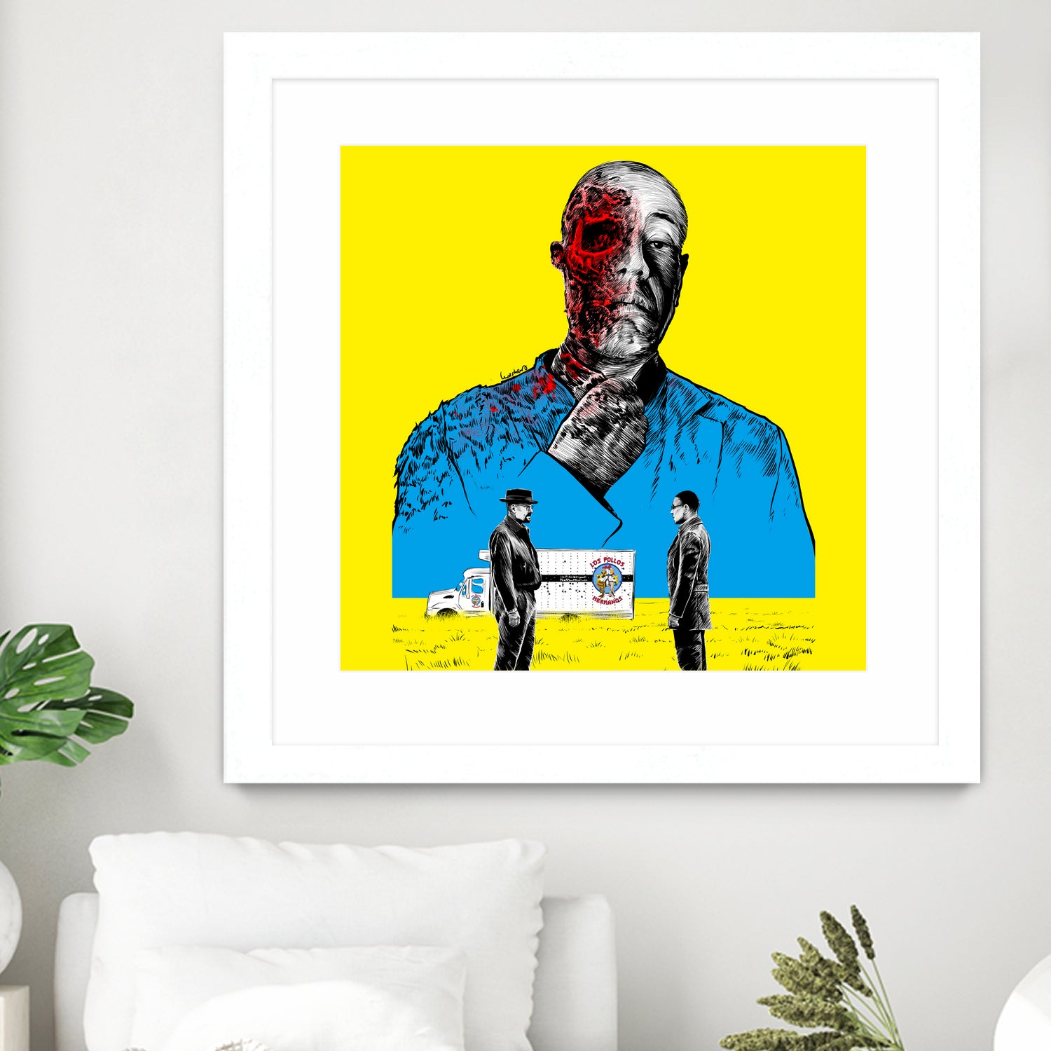 Breaking bad Gus Fring by Paola Morpheus on GIANT ART - blue digital painting