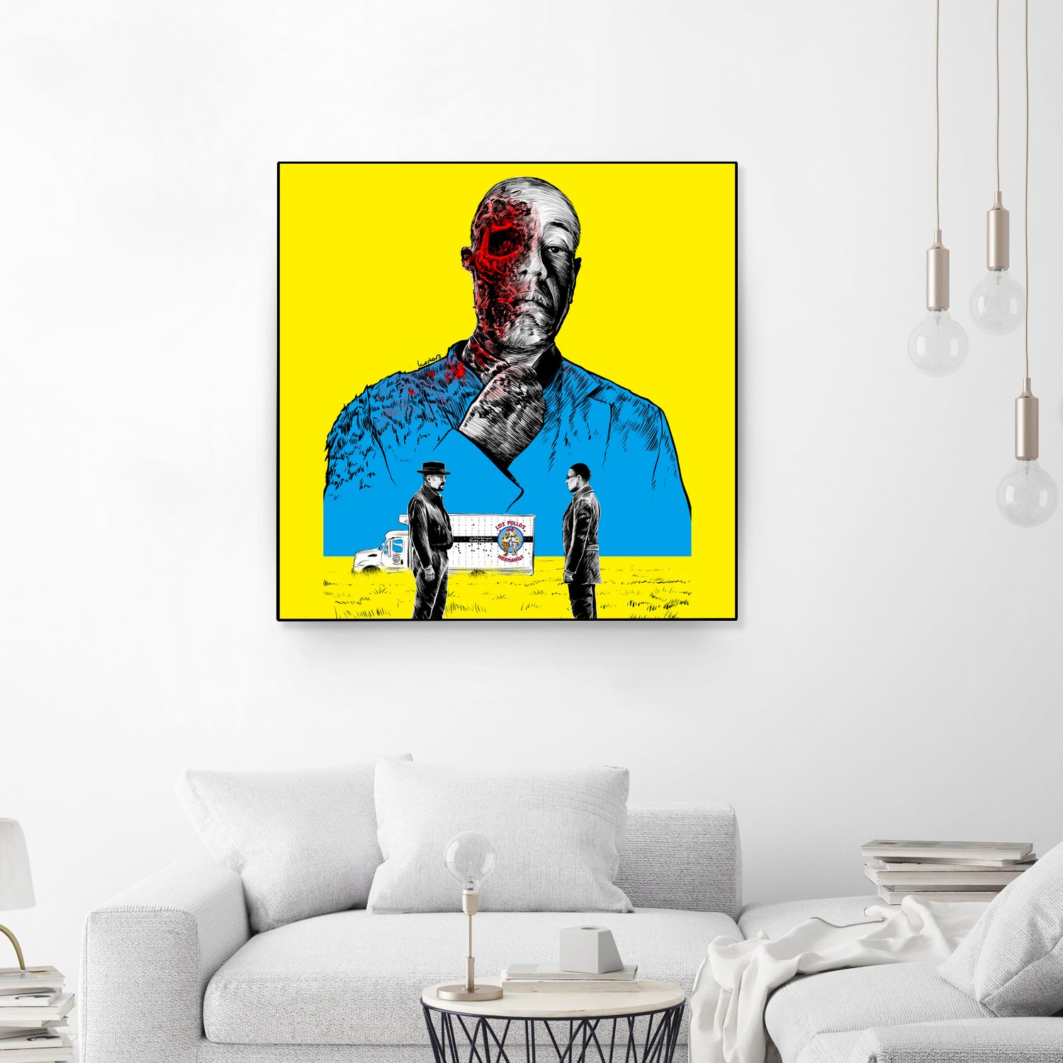 Breaking bad Gus Fring by Paola Morpheus on GIANT ART - blue digital painting