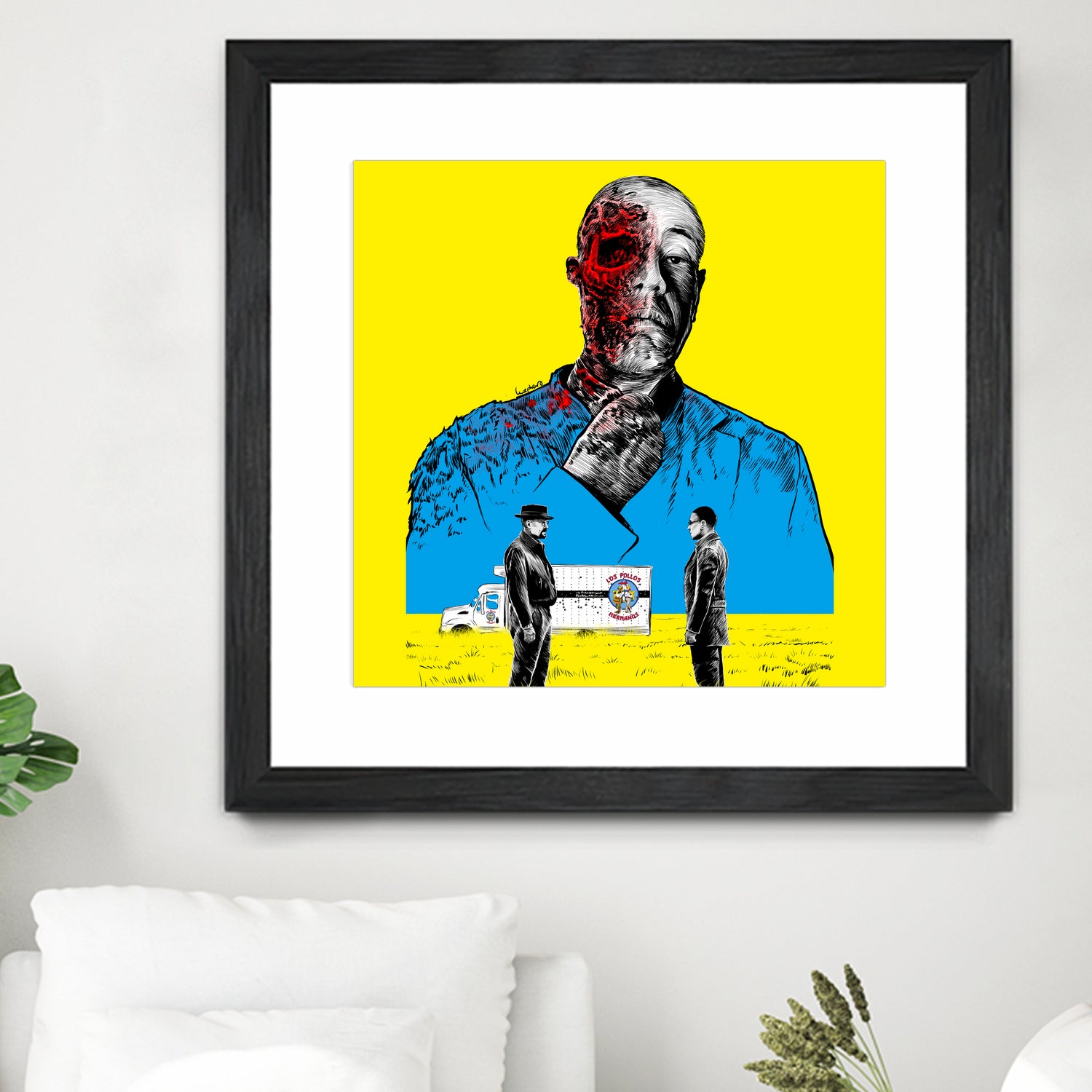 Breaking bad Gus Fring by Paola Morpheus on GIANT ART - blue digital painting