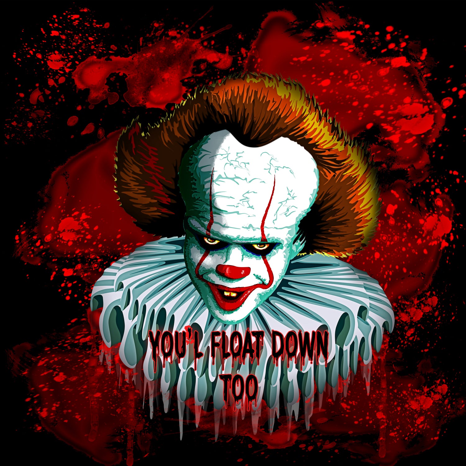 Pennywise IT 2017 Vector Graphics Artwork based on it by Monica Terrana on GIANT ART - black character design