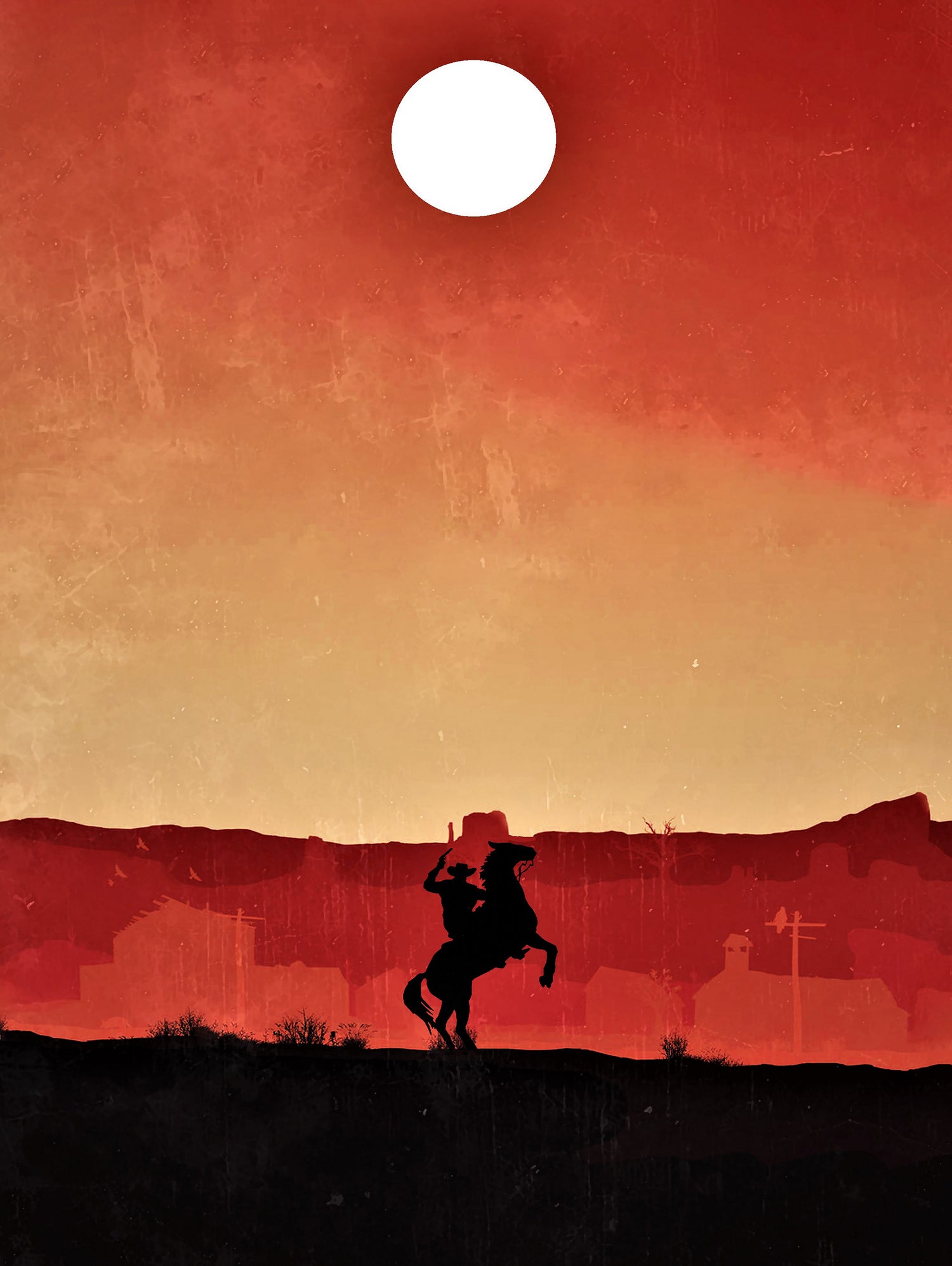 Red Dead Redemption Vintage Poster by SucculentBurger Zolich on GIANT ART - red character design