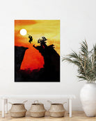 Samurai Jack Vintage Poster by SucculentBurger Zolich on GIANT ART - orange character design