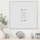 Lost The Plot Arrow by Dana Shek on GIANT ART - white typography