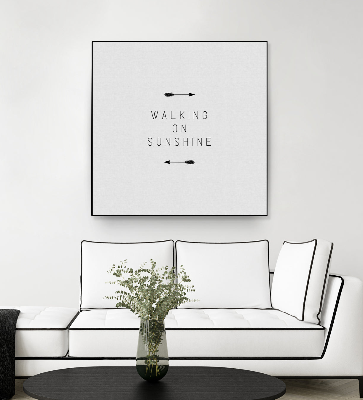 Walking on Sunshine Arrow by Dana Shek on GIANT ART - white typography