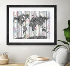 world map mandala grey by Bekim Mehovic on GIANT ART - gray digital painting