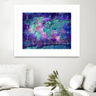 world map mandala space by Bekim Mehovic on GIANT ART - blue digital painting