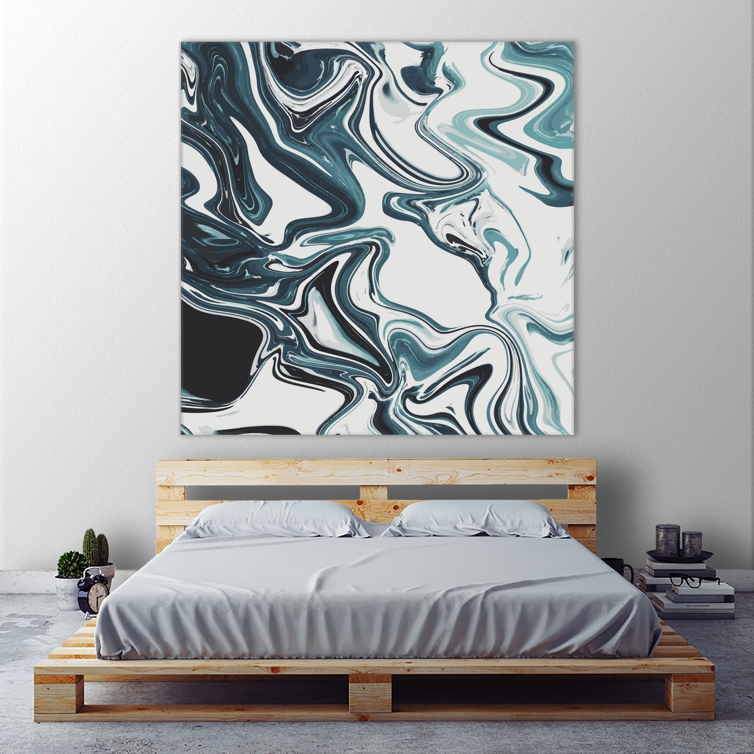 Liquid Marble Blues 023 by Jelena Obradovic on GIANT ART - blue vector illustration