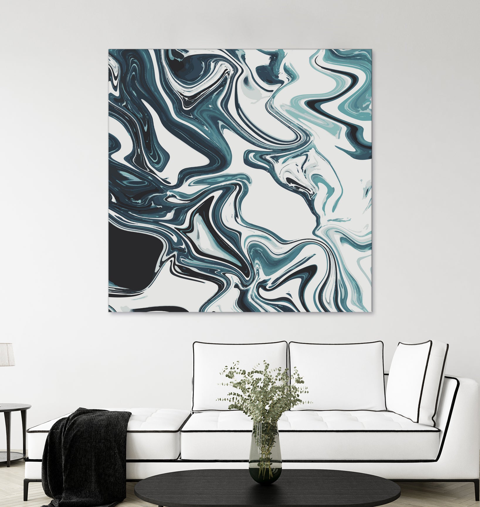 Liquid Marble Blues 023 by Jelena Obradovic on GIANT ART - blue vector illustration