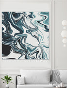 Liquid Marble Blues 023 by Jelena Obradovic on GIANT ART - blue vector illustration