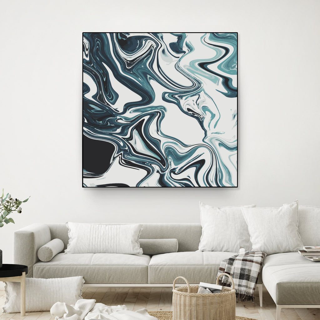 Liquid Marble Blues 023 by Jelena Obradovic on GIANT ART - blue vector illustration