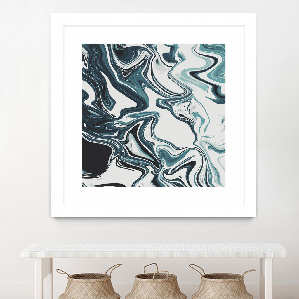 Liquid Marble Blues 023 by Jelena Obradovic on GIANT ART - blue vector illustration