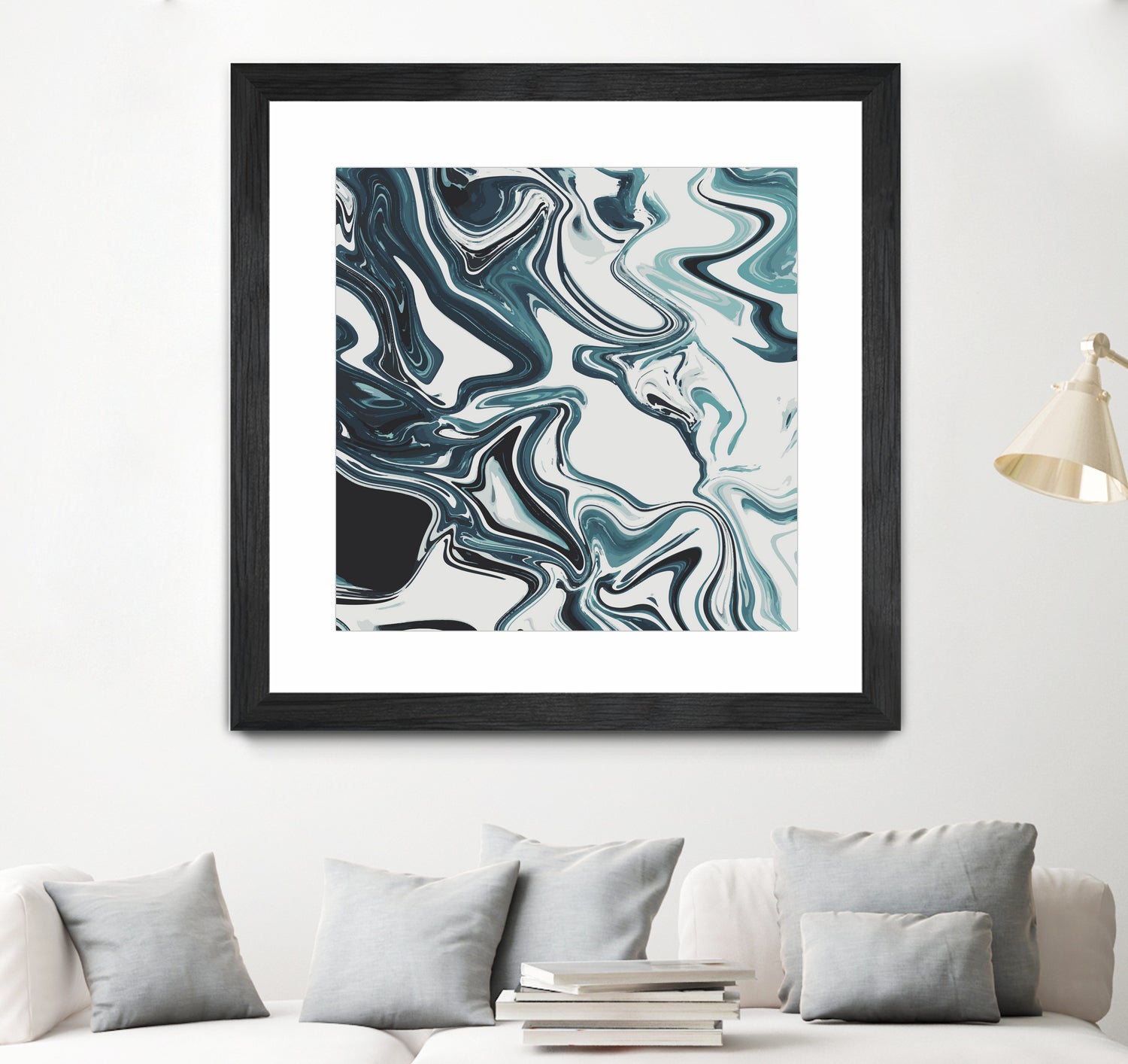 Liquid Marble Blues 023 by Jelena Obradovic on GIANT ART - blue vector illustration