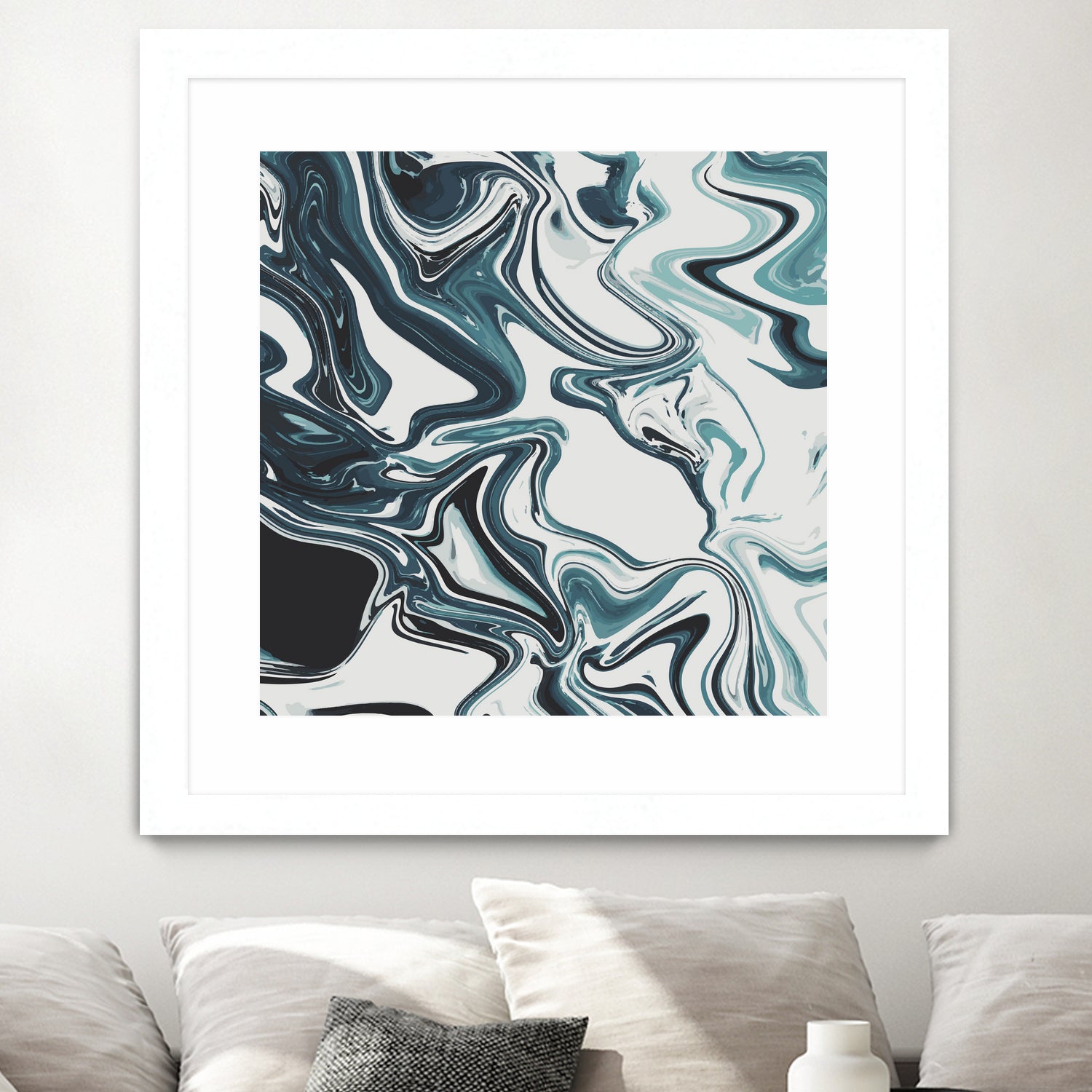 Liquid Marble Blues 023 by Jelena Obradovic on GIANT ART - blue vector illustration