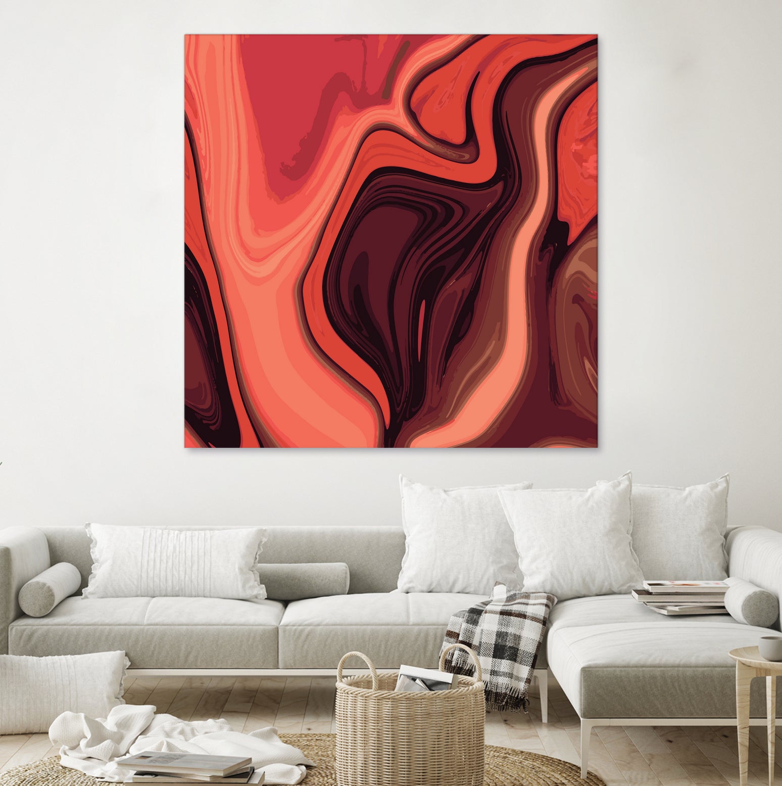 Lava Marble 024 by Jelena Obradovic on GIANT ART - red vector illustration