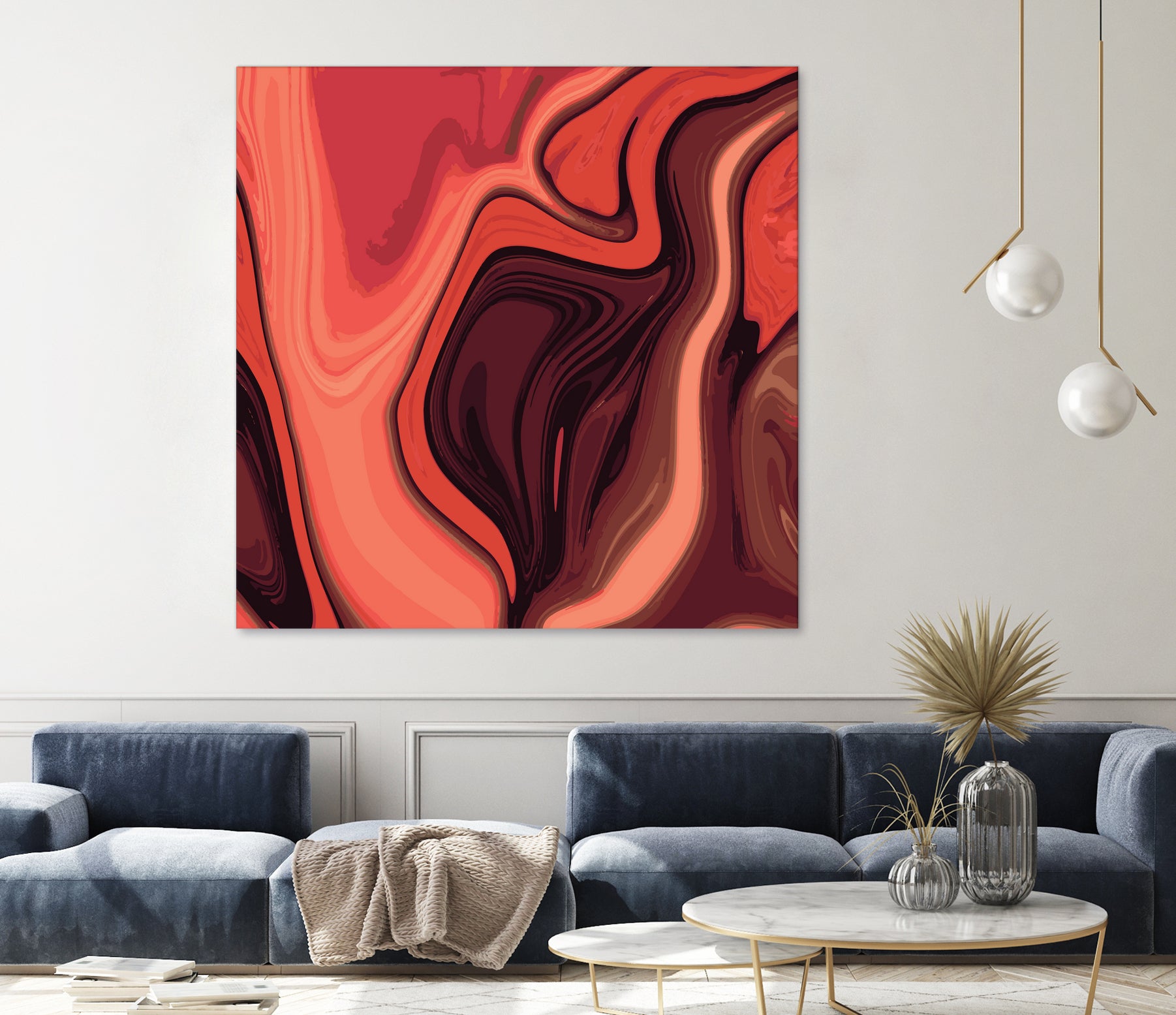 Lava Marble 024 by Jelena Obradovic on GIANT ART - red vector illustration