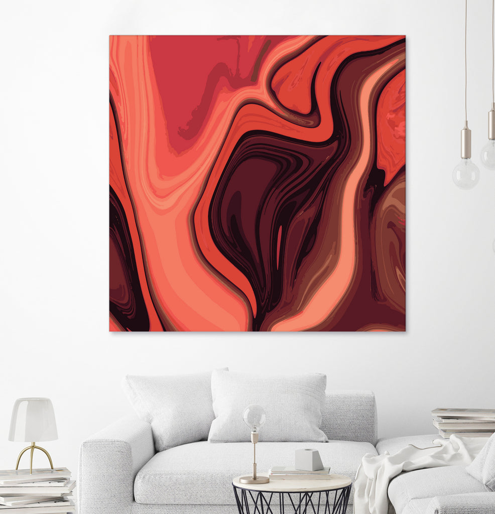 Lava Marble 024 by Jelena Obradovic on GIANT ART - red vector illustration