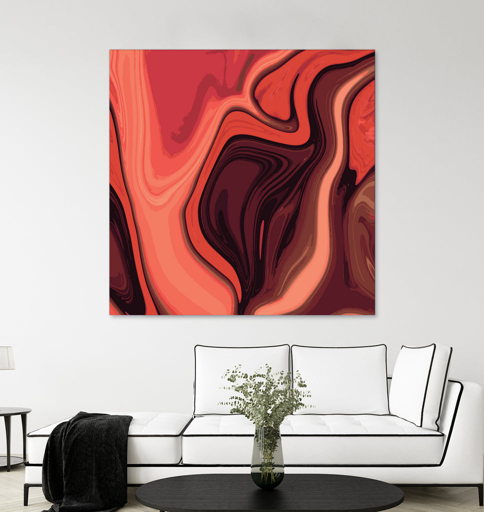 Lava Marble 024 by Jelena Obradovic on GIANT ART - red vector illustration