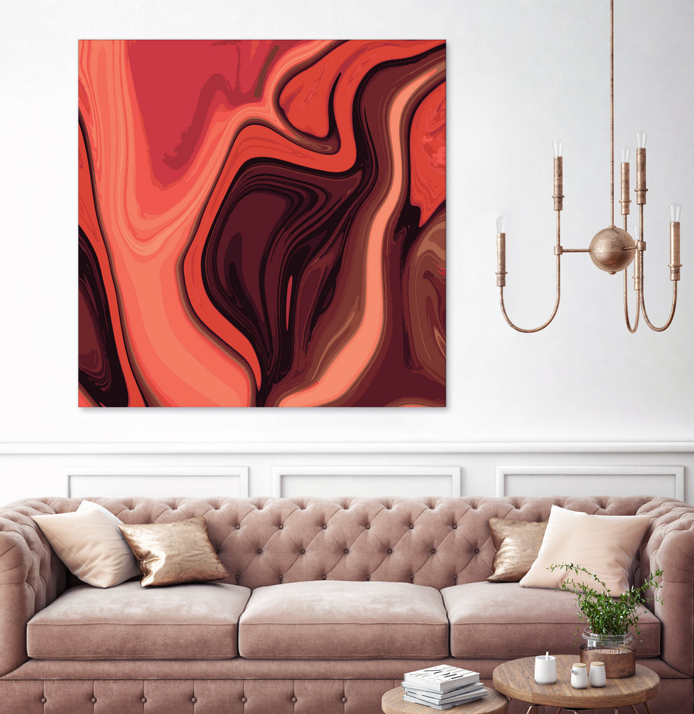 Lava Marble 024 by Jelena Obradovic on GIANT ART - red vector illustration