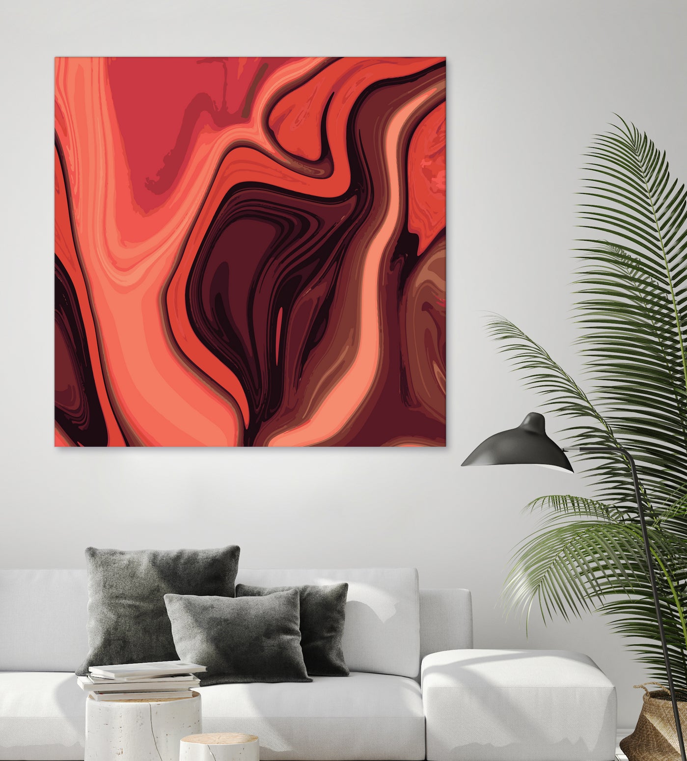 Lava Marble 024 by Jelena Obradovic on GIANT ART - red vector illustration