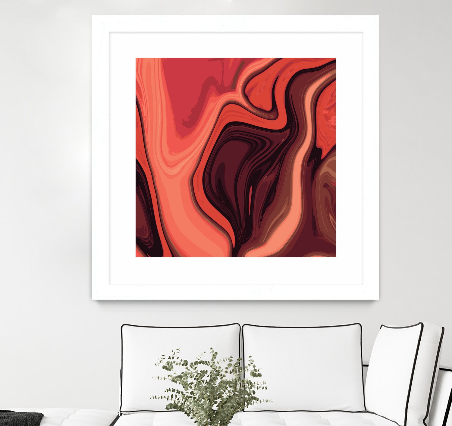 Lava Marble 024 by Jelena Obradovic on GIANT ART - red vector illustration