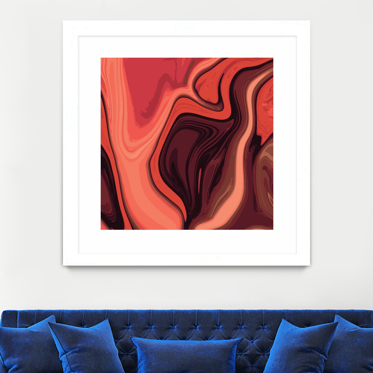 Lava Marble 024 by Jelena Obradovic on GIANT ART - red vector illustration