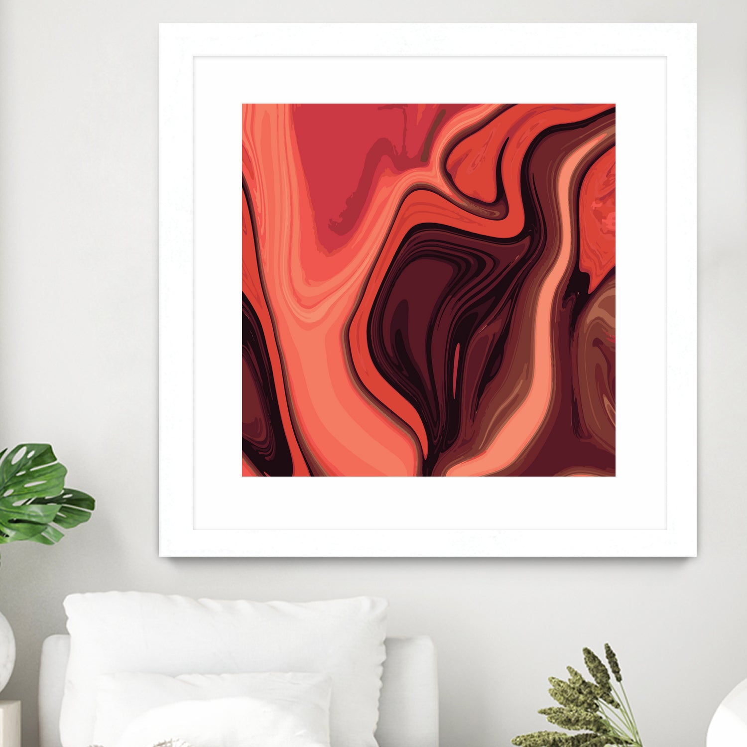 Lava Marble 024 by Jelena Obradovic on GIANT ART - red vector illustration