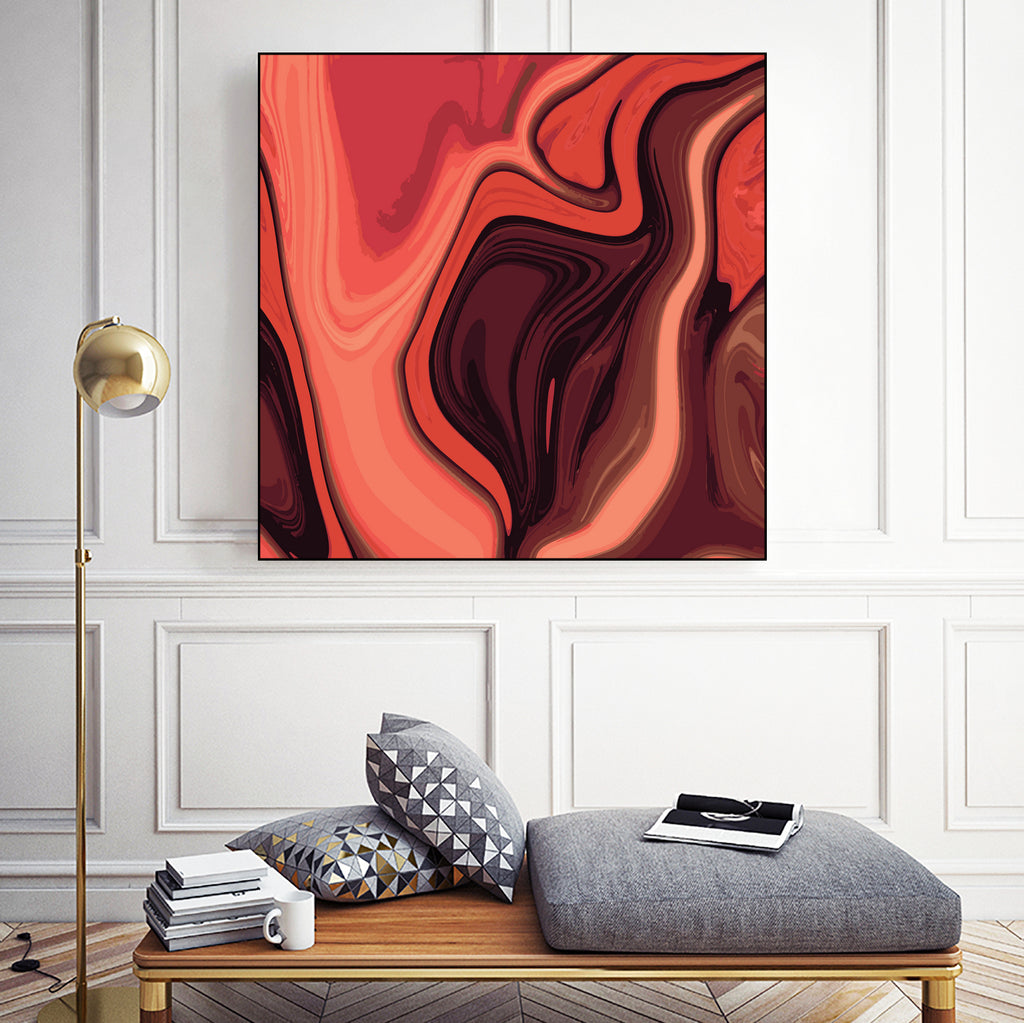 Lava Marble 024 by Jelena Obradovic on GIANT ART - red vector illustration