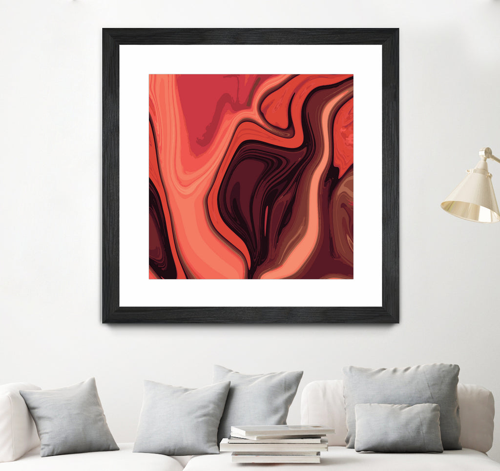 Lava Marble 024 by Jelena Obradovic on GIANT ART - red vector illustration