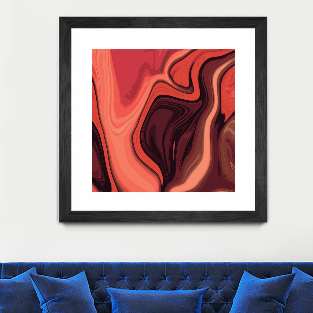 Lava Marble 024 by Jelena Obradovic on GIANT ART - red vector illustration