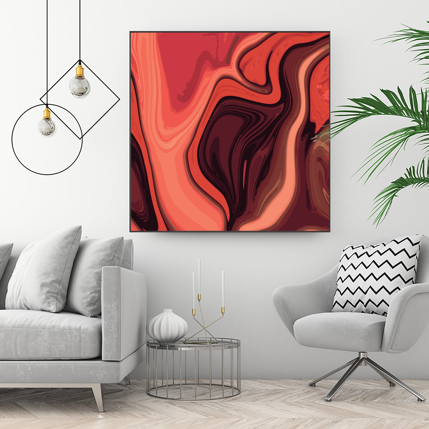 Lava Marble 024 by Jelena Obradovic on GIANT ART - red vector illustration