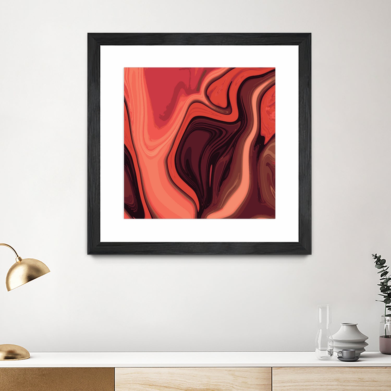 Lava Marble 024 by Jelena Obradovic on GIANT ART - red vector illustration