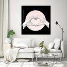 hearten hand // hand study by Laura Graves on GIANT ART - pink digital drawing