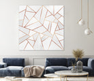 White Stone and Copper Lines by Elisabeth Fredriksson on GIANT ART - white digital painting