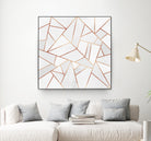 White Stone and Copper Lines by Elisabeth Fredriksson on GIANT ART - white digital painting