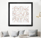 White Stone and Copper Lines by Elisabeth Fredriksson on GIANT ART - white digital painting