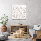 White Stone and Copper Lines by Elisabeth Fredriksson on GIANT ART - white digital painting