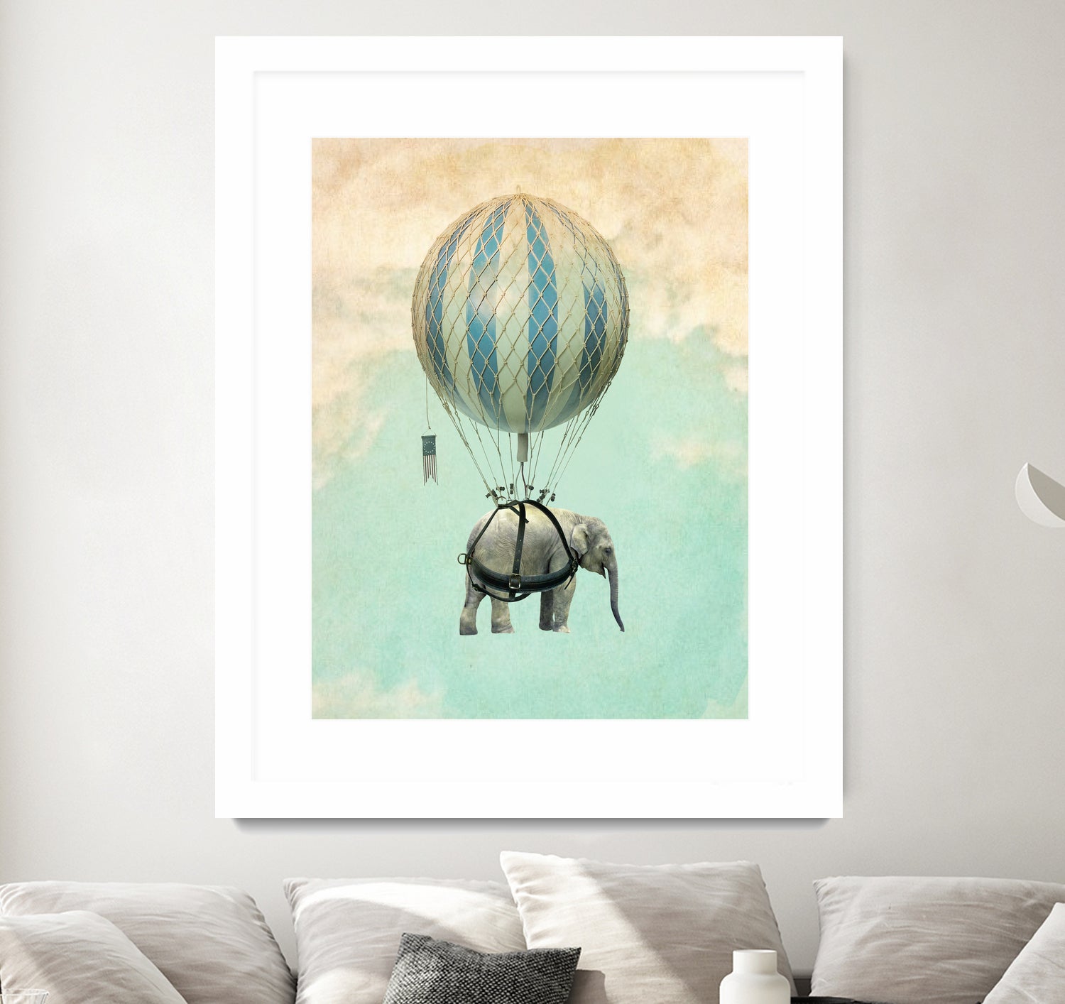 ballon elephant by Vin Zzep on GIANT ART - white digital painting