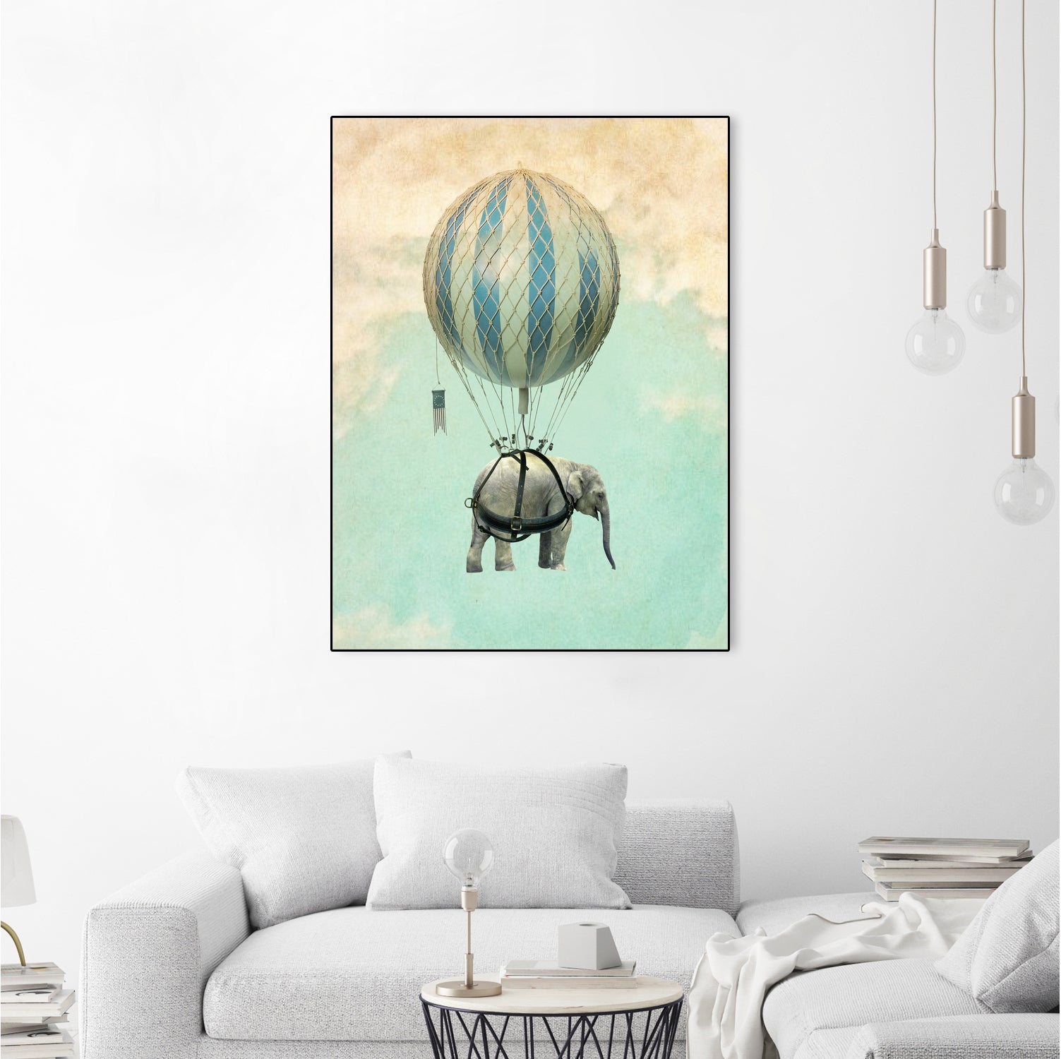 ballon elephant by Vin Zzep on GIANT ART - white digital painting