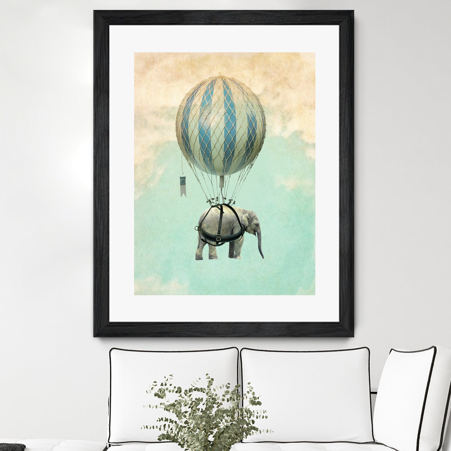 ballon elephant by Vin Zzep on GIANT ART - white digital painting