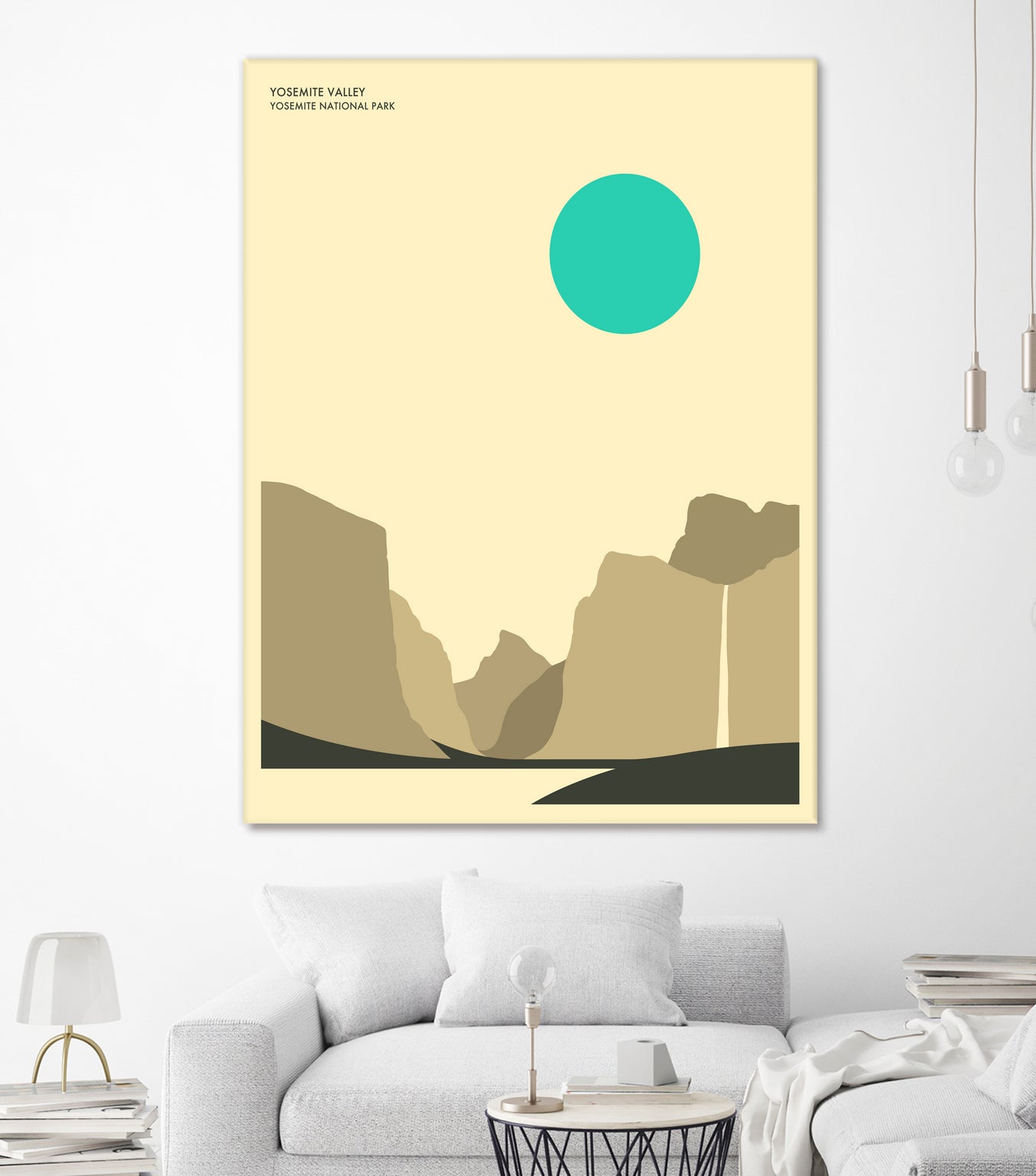 YOSEMITE NATIONAL PARK (Yosemite Valley) by Jazzberry Blue on GIANT ART - blue vector illustration