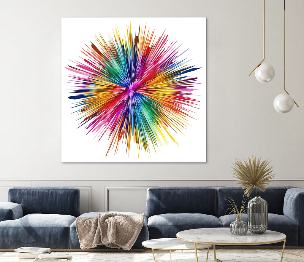 Color Explosion by Florian Habermann on GIANT ART - yellow digital painting