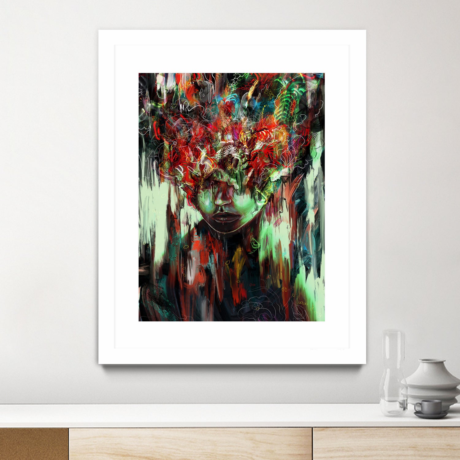 Chaotic Mind by Francis Mi Oza on GIANT ART - black digital painting