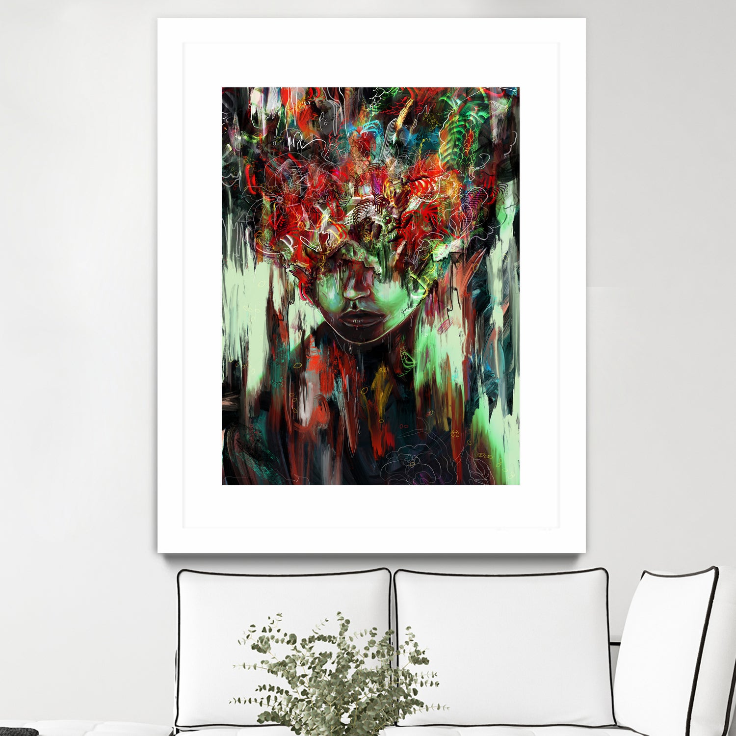 Chaotic Mind by Francis Mi Oza on GIANT ART - black digital painting