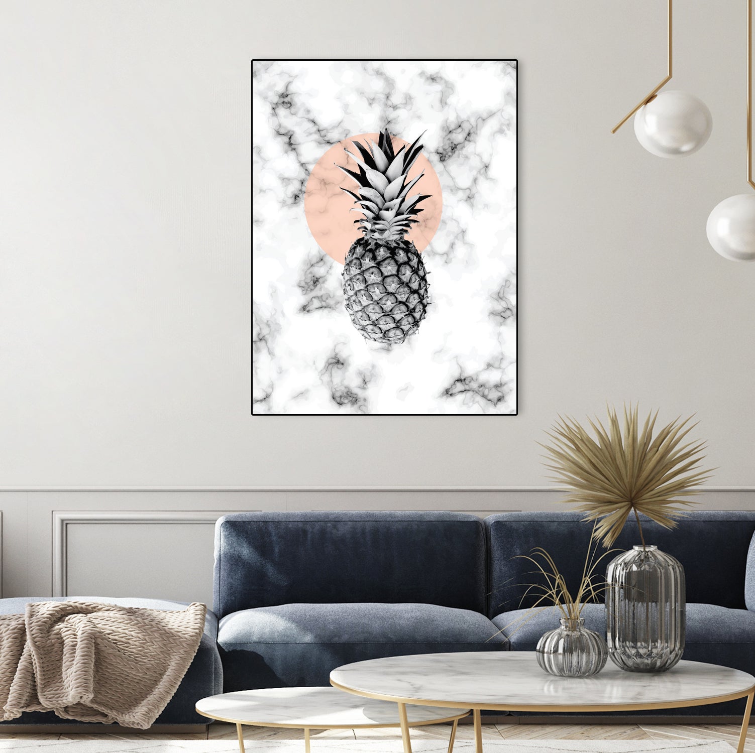 Marble Pineapple 053 by Jelena Obradovic on GIANT ART - white vector illustration